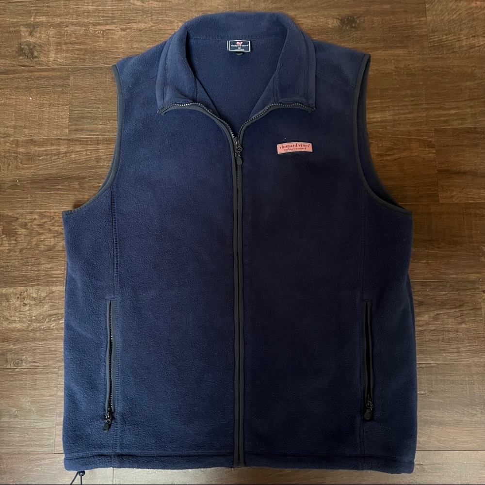 Vineyard Vines Zip up Vest Navy Blue Size M